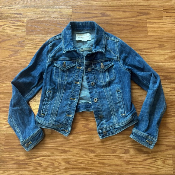 Anthropologie Pilcro and the Letterpress Denim Jean Jacket Size XSP Medium Wash - Picture 1 of 7